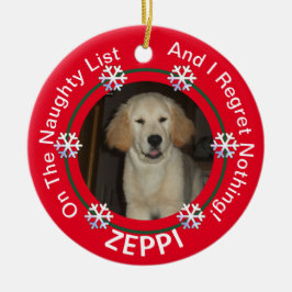 Pet Sneeuwvlok Ondeugend Lijst Kerstmis Keramisch Ornament