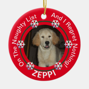 Pet Sneeuwvlok Ondeugend Lijst Kerstmis Keramisch Ornament