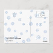 Pet SNOWMAN, SCARF & SNEEUW door SHARON SHARPE Briefkaart (Achterkant)