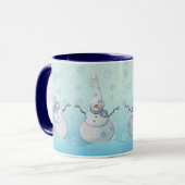 Pet SNOWMAN, SCARF & SNEEUW door SHARON SHARPE Mok (Voorkant links)