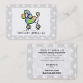 Pet Spa Dog Groomer Business Rainbow Poodle Visitekaartje (Voorkant / Achterkant)