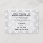 Pet Spa Dog Groomer Business Rainbow Poodle Visitekaartje (Achterkant)