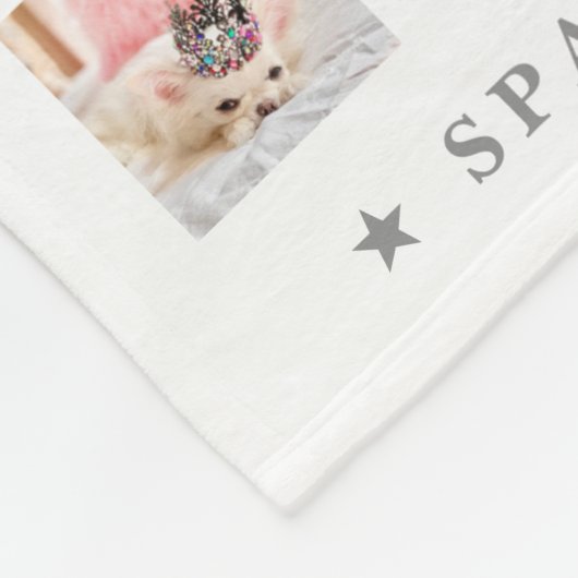 Pet Star | Aangepaste 45 Foto Collage en naam Fleece Deken (Hoek)