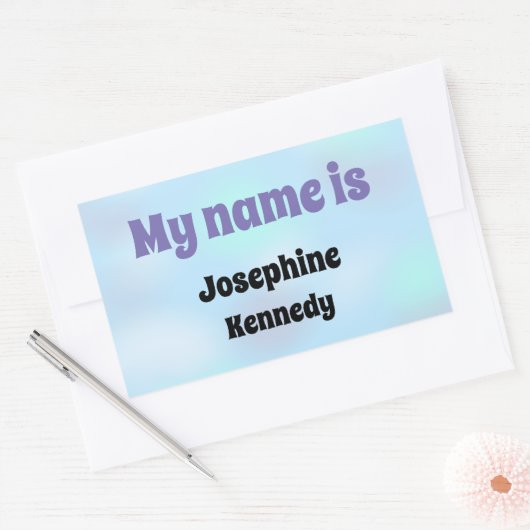 Pet Star Bonny Bunnies Name Tag Rechthoekige Sticker (Envelop)