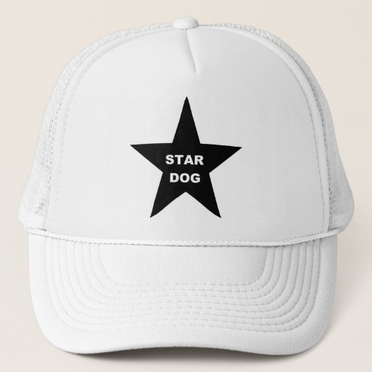 Pet Star Dog op zwarte ster (Voorkant)