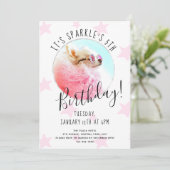 Pet Star | Foto Dog Birthday Party Stars Kaart (Staand voorkant)