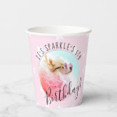 Pet Star | Foto van Pet Birthday Party Pink Papieren Bekers (Achterkant)
