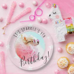 Pet Star   Foto van Pet Birthday Party Pink Papieren Bordje