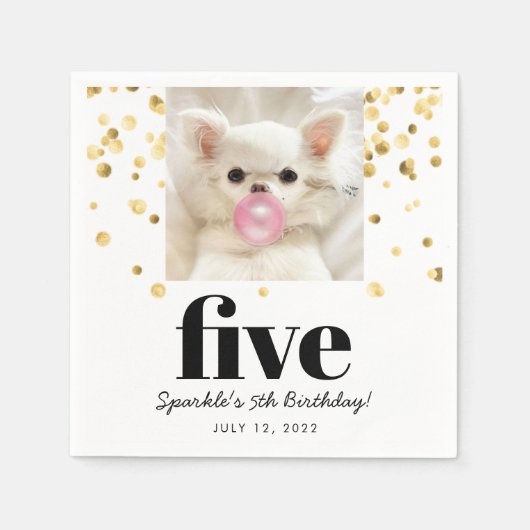 Pet Star | Foto van Pet Birthday Party Servet (Voorkant)