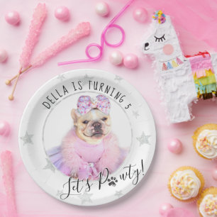 Pet Star   Laten we de foto van Pet Dog Birthday b Papieren Bordje