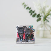 Pet Star | Moderne, minimale eenvoudige foto's en  Vierkante Visitekaartje (Staand voorkant)