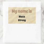 Pet Star Sunset Pony-naamlabel Rechthoekige Sticker (Tas)