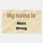 Pet Star Sunset Pony-naamlabel Rechthoekige Sticker (Voorkant)