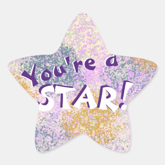 Pet Star Young Pups "Je bent een ster!" Ster Sticker (Voorkant)