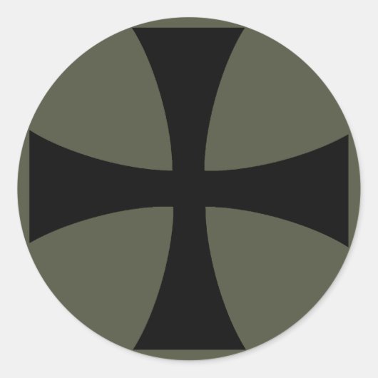 Pet Sticker, Templar Cross, Stijl 2 Ronde Sticker (Voorkant)