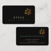 Pet Store Hond Paw Professional Visitekaartje (Voorkant / Achterkant)