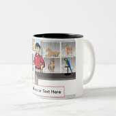 Pet Store - Mannelijke Cartoon op PrintedPerfectio Tweekleurige Koffiemok (Voorkant rechts)