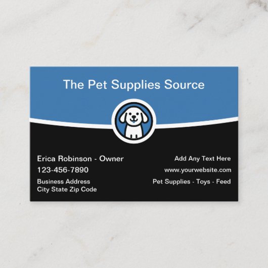Pet Supplies Boutique Visitekaartjes (Voorkant)