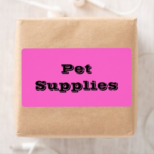 Pet Supplies in roze bewegende etiketten (Insitu)