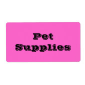Pet Supplies in roze bewegende etiketten (Voorkant)