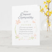 Pet Sympathiakaart - Mannelijke - Diepste sympathi Kaart (Gele Bloem)