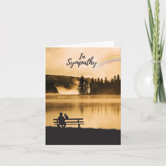 Pet Sympathie Card - Sympathie Rainbow Cat Kaart (Voorkant)