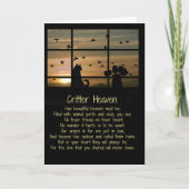 Pet Sympathie, Cat Sympathie Spiritueel gedicht di Kaart (Voorkant)