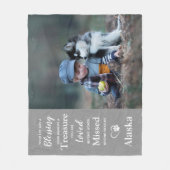 Pet Sympathie Citaat Herdenking Dog Memorial Fleece Deken (Voorkant)