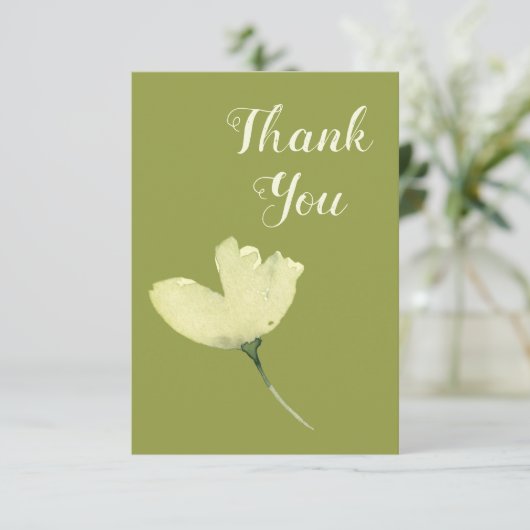 Pet Sympathie Hartelijk antwoord Floral Flat Bedankkaart (Staand voorkant)