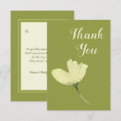 Pet Sympathie Hartelijk antwoord Floral Flat Bedankkaart (Voorkant / Achterkant)