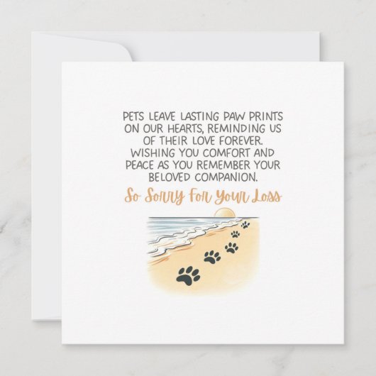 Pet Sympathie Kaart (Voorkant)