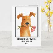 Pet Sympathie Kaart (Gele Bloem)