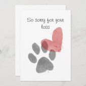 Pet sympathie kaart (Voorkant / Achterkant)