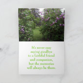 Pet Sympathie-liefdevolle Lila Struik Kaart (Binnen)