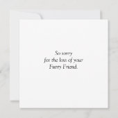 Pet Sympathie Notitiekaartje (Achterkant)