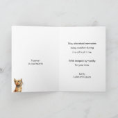 Pet Sympathie Sentiment met een Sad Kat met Tranen Kaart (Binnen)