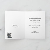 Pet Sympathie Sentiment met een Sad Kat met Tranen Kaart (Binnen)