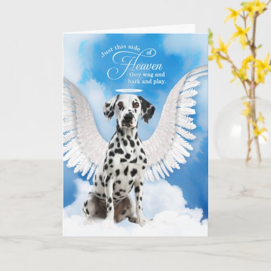 Pet Sympathie Verlies van een hond Dalmatische Eng Kaart (Gele Bloem)