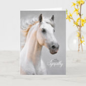 Pet Sympathie Verlies van een Paard Wit Paard Kaart (Gele Bloem)