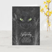Pet Sympathie voor verlies van een kat-steenkoolgr Kaart (Gele Bloem)
