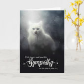Pet Sympathie voor verlies van een kat wit Kat Sur Kaart (Gele Bloem)