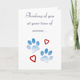 Pet Sympathiekaart Paws and Hearts Kaart