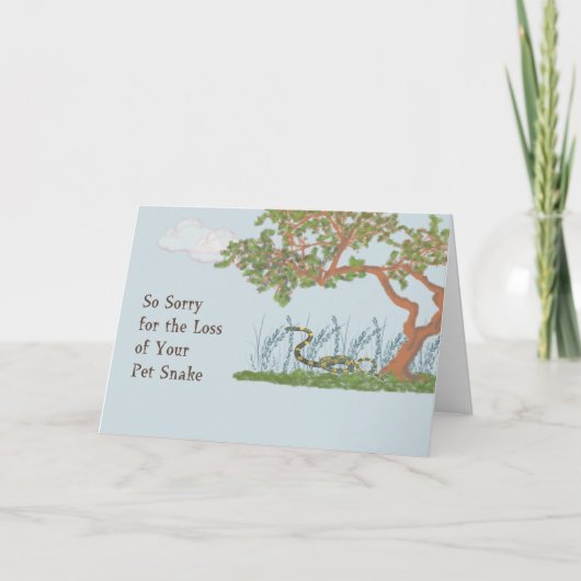 Pet Sympathiekaart voor slang Kaart (Voorkant)