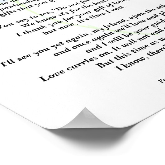 Pet Sympathiemafdrukken, waardevol Poster (Matte) (Hoek)