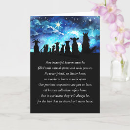 Pet Sympathy beroemd gemaakt door Spiritueel Poem  Kaart