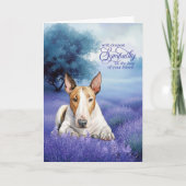 Pet Sympathy Bull Terrier Dog Serene Lavender Kaart (Voorkant)
