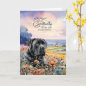 Pet Sympathy Cane Corso Dog Wildflowers Kaart (Gele Bloem)