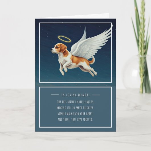 Pet Sympathy Card Angel Dog Serie Kaart (Voorkant)