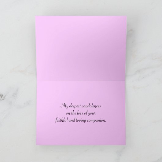 Pet Sympathy Card / Condoleance Kaart / Memorial C (Binnen)