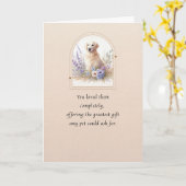 Pet Sympathy Card Hondenbloem Lijst Serie Kaart (Gele Bloem)